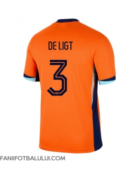 Țările de Jos Matthijs de Ligt #3 Tricou Fotbal Replică European 2024 Barbati Acasa
